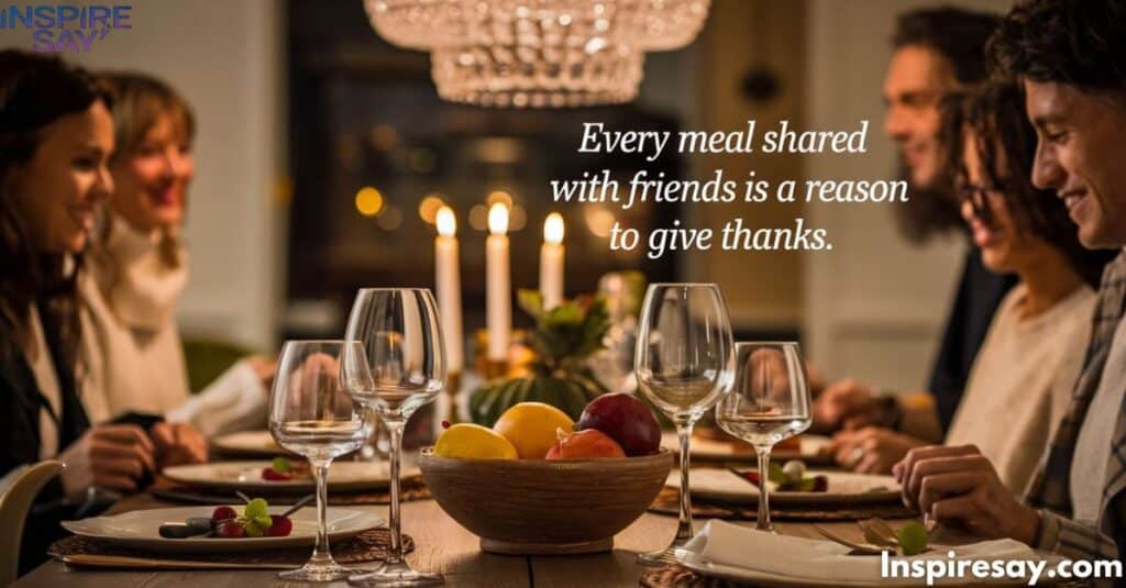 "Every meal shared with friends is a reason to give thanks."