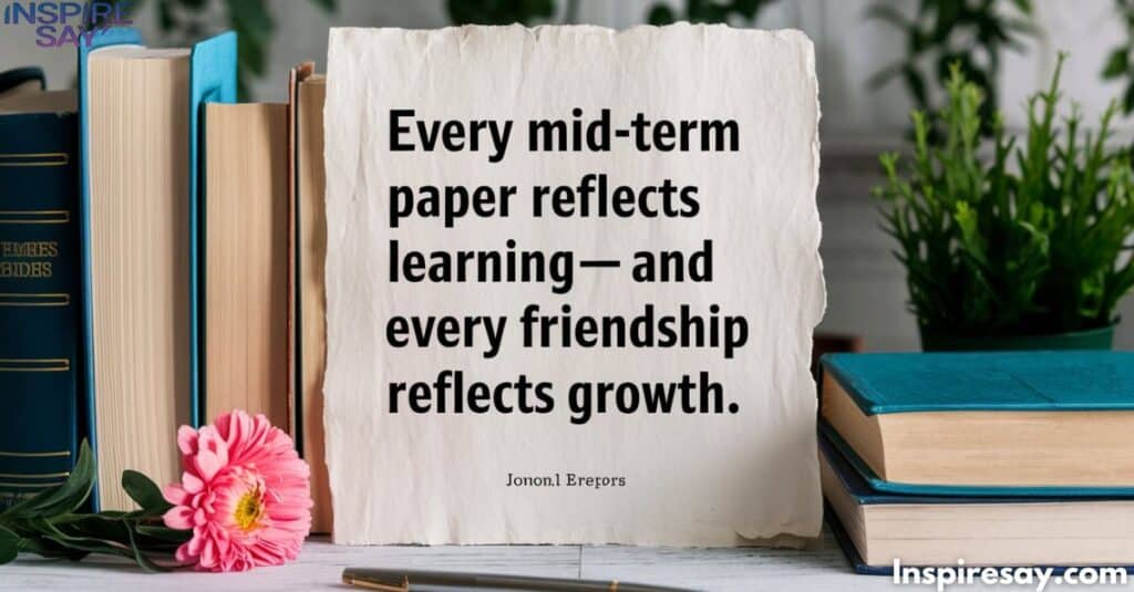 "Every mid-term paper reflects learning—and every friendship reflects growth." 🌿