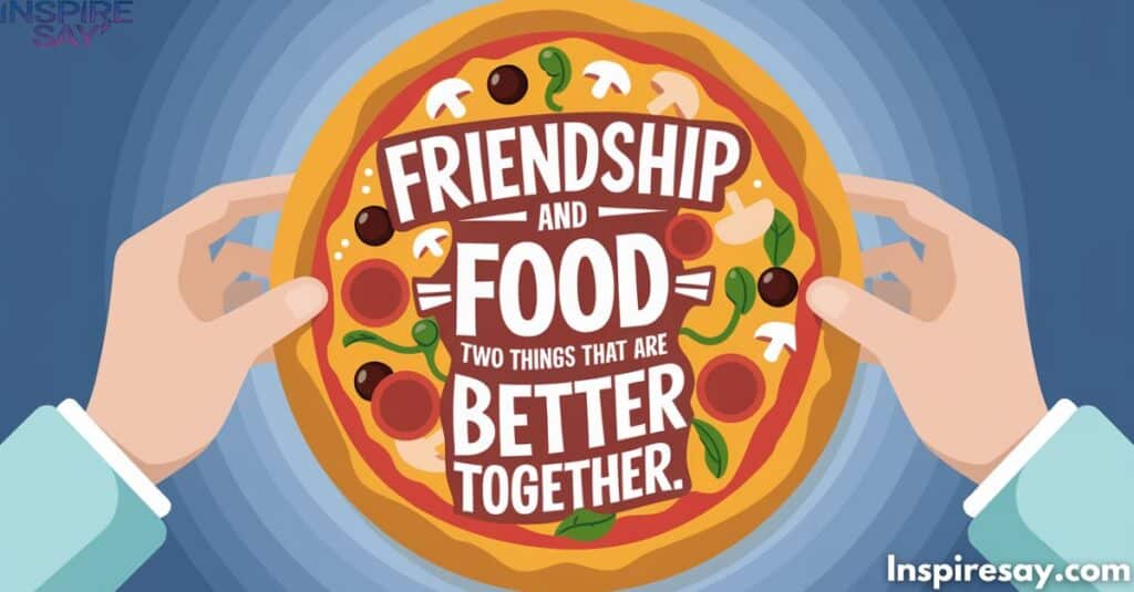 "Friendship and food—two things that are better together."