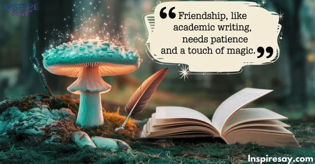 "Friendship, like academic writing, needs patience and a touch of magic." ✨