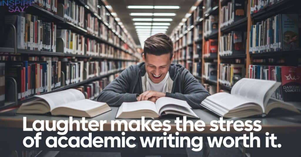 "Laughter makes the stress of academic writing worth it."