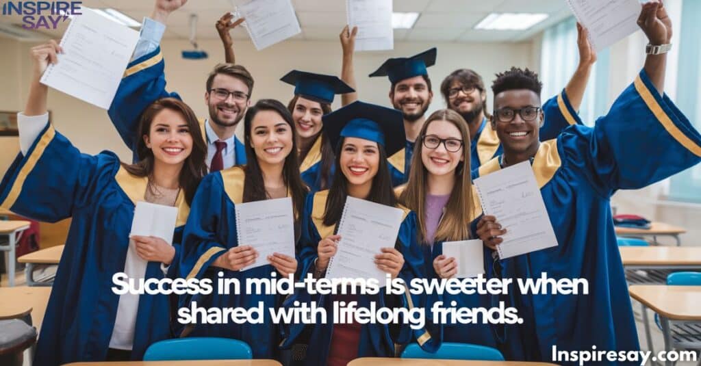 Success in mid-terms is sweeter when shared with lifelong friends.