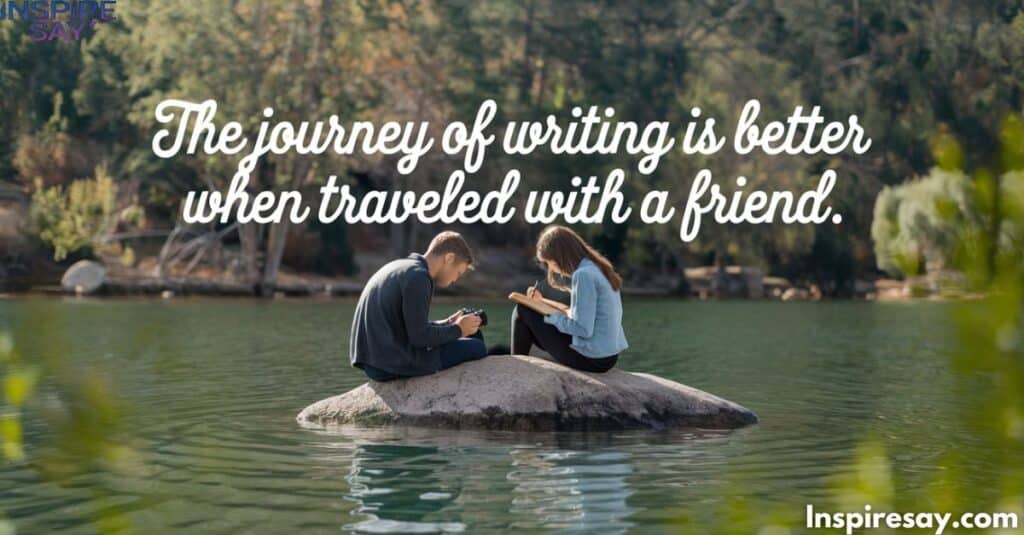 "The journey of writing is better when traveled with a friend."