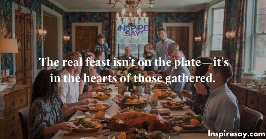 "The real feast isn’t on the plate—it’s in the hearts of those gathered."