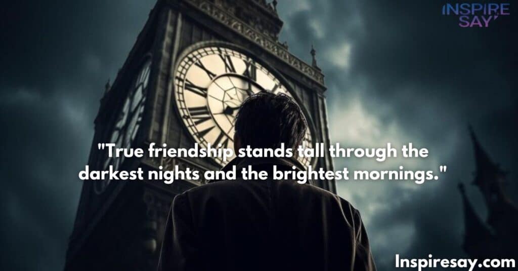 True friendship stands tall through the darkest nights and the brightest mornings.