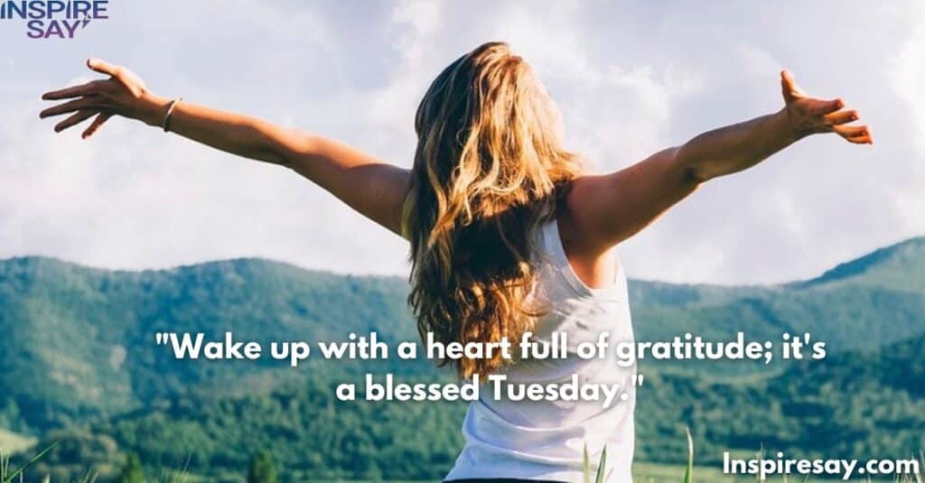 Wake up with a heart full of gratitude; it's a blessed Tuesday.