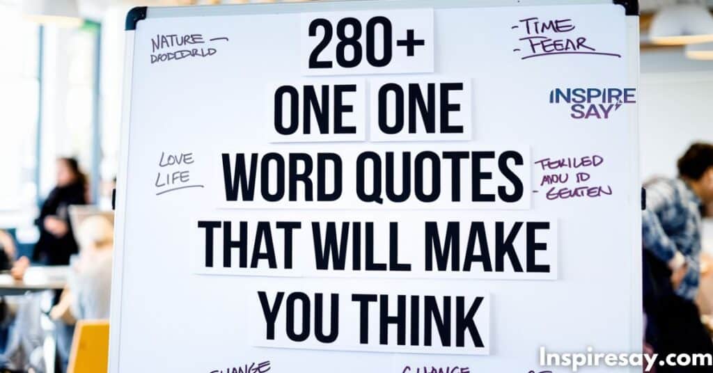 280+ One Word Quotes That Will Make You Think