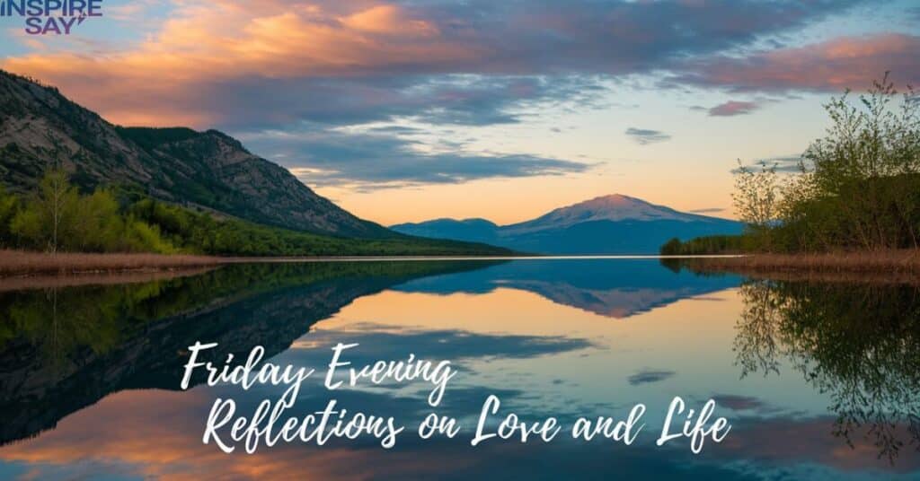 Friday Evening Reflections on Love and Life