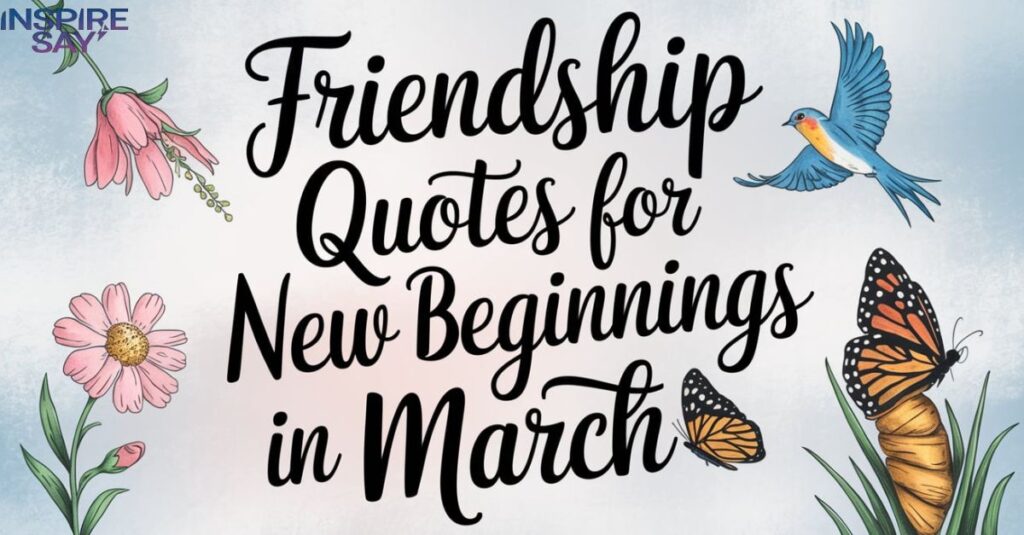 Friendship Quotes for New Beginnings in March