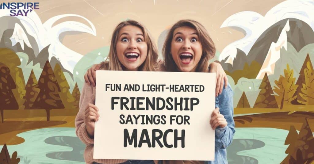 Fun and Light-Hearted Friendship Sayings for March