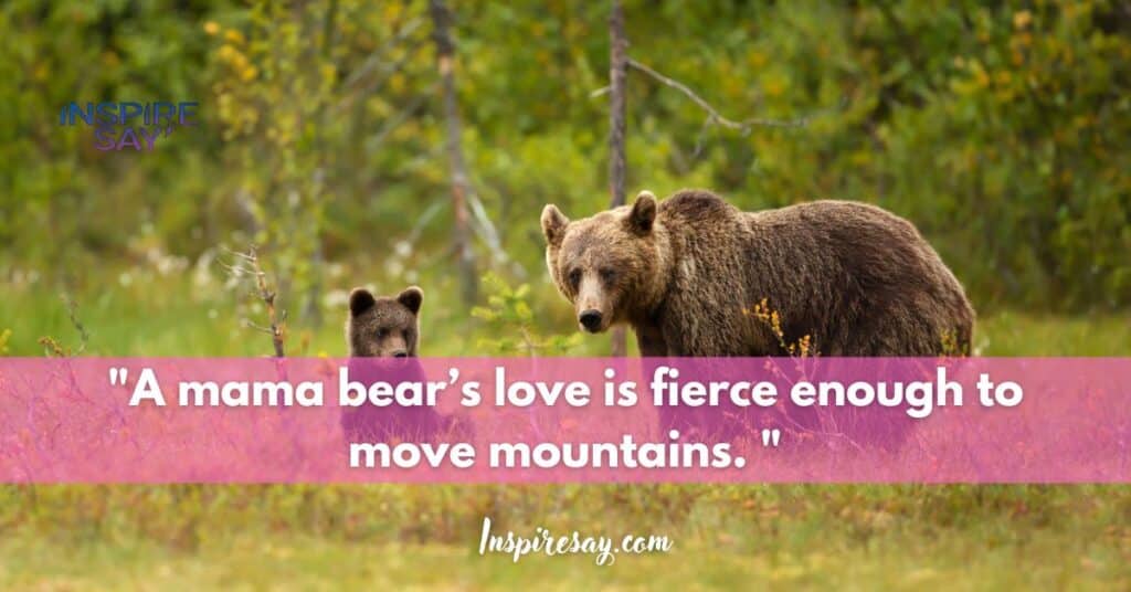 "A mama bear’s love is fierce enough to move mountains.