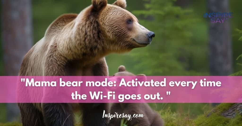 "Mama bear mode: Activated every time the Wi-Fi goes out.