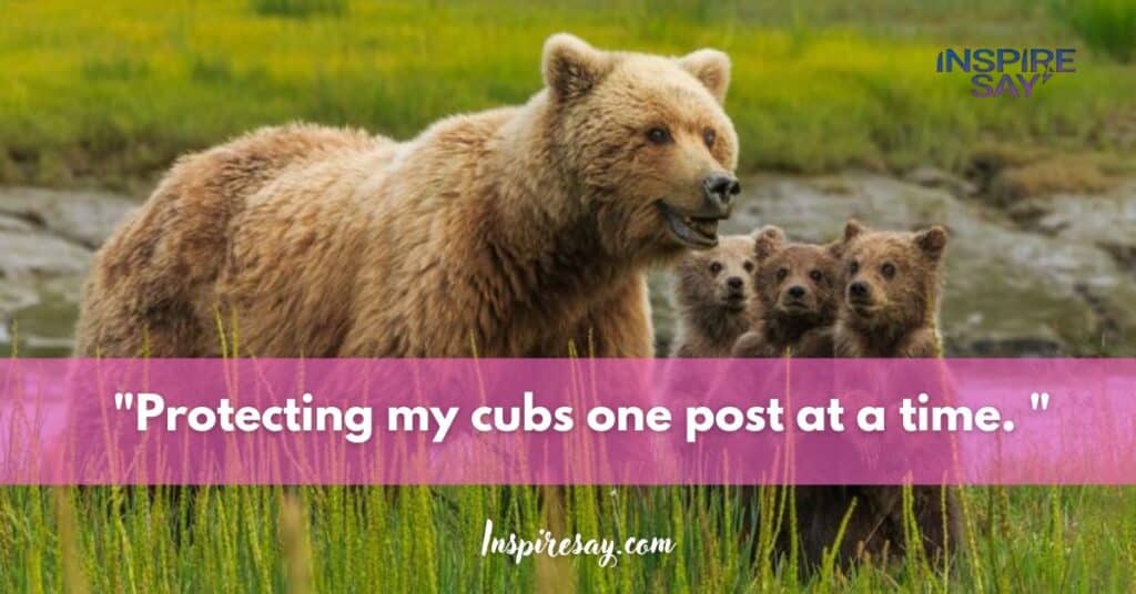 "Protecting my cubs one post at a time.