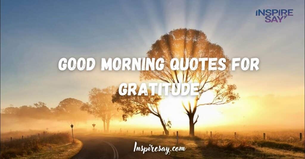 Good Morning Quotes for Gratitude