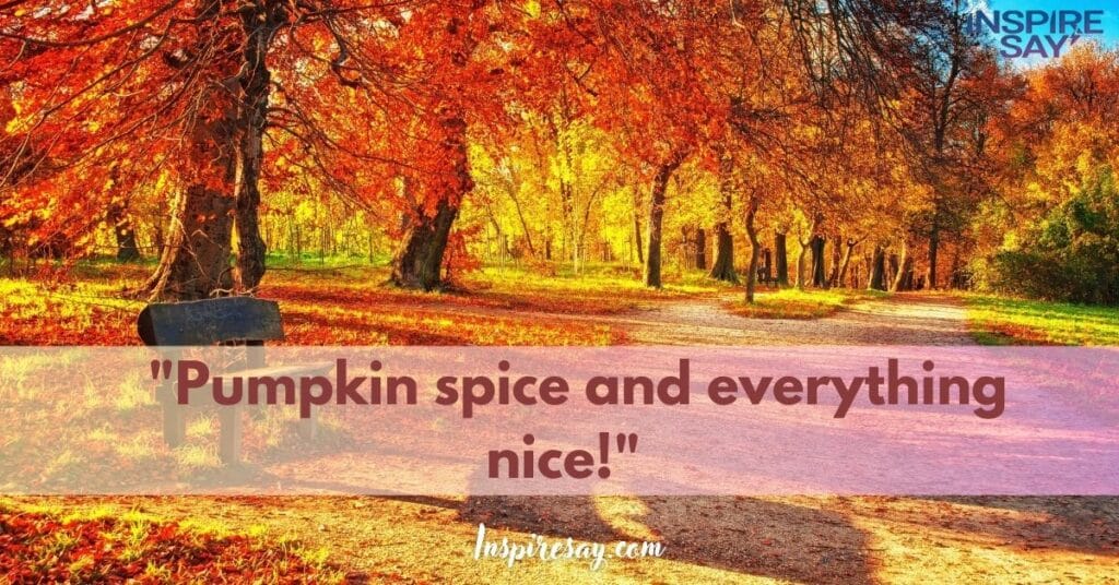 "Pumpkin spice and everything nice!"