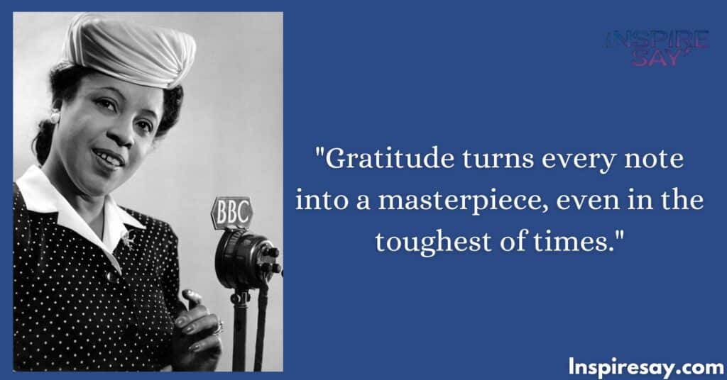 Adelaide Hall Quotes on Resilience and Gratitude